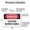 Signmission Caution Buried Cable Danger Sign, Plastic, 10in W x 7in L, 2PK OS-2PACK-DS-P-710-L-2277 - alternate 5